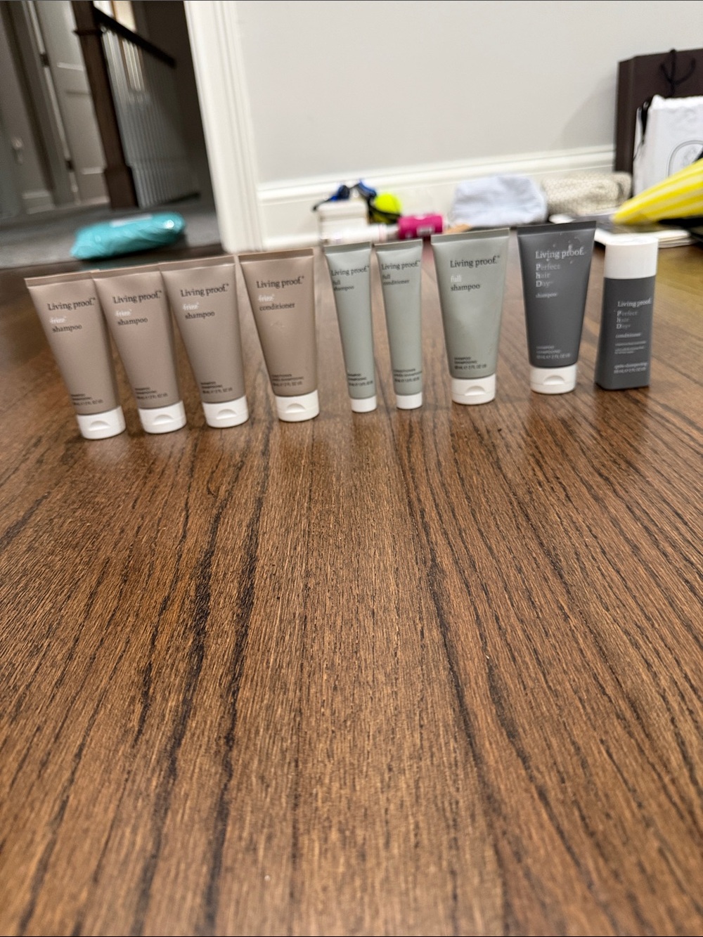 Living Proof travel haircare- 6 shampoos, 3 conditioners- all brand new